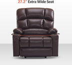 MCombo Large Power Lift Recliner Chair with Dual Motor Massage Heat Faux Leather