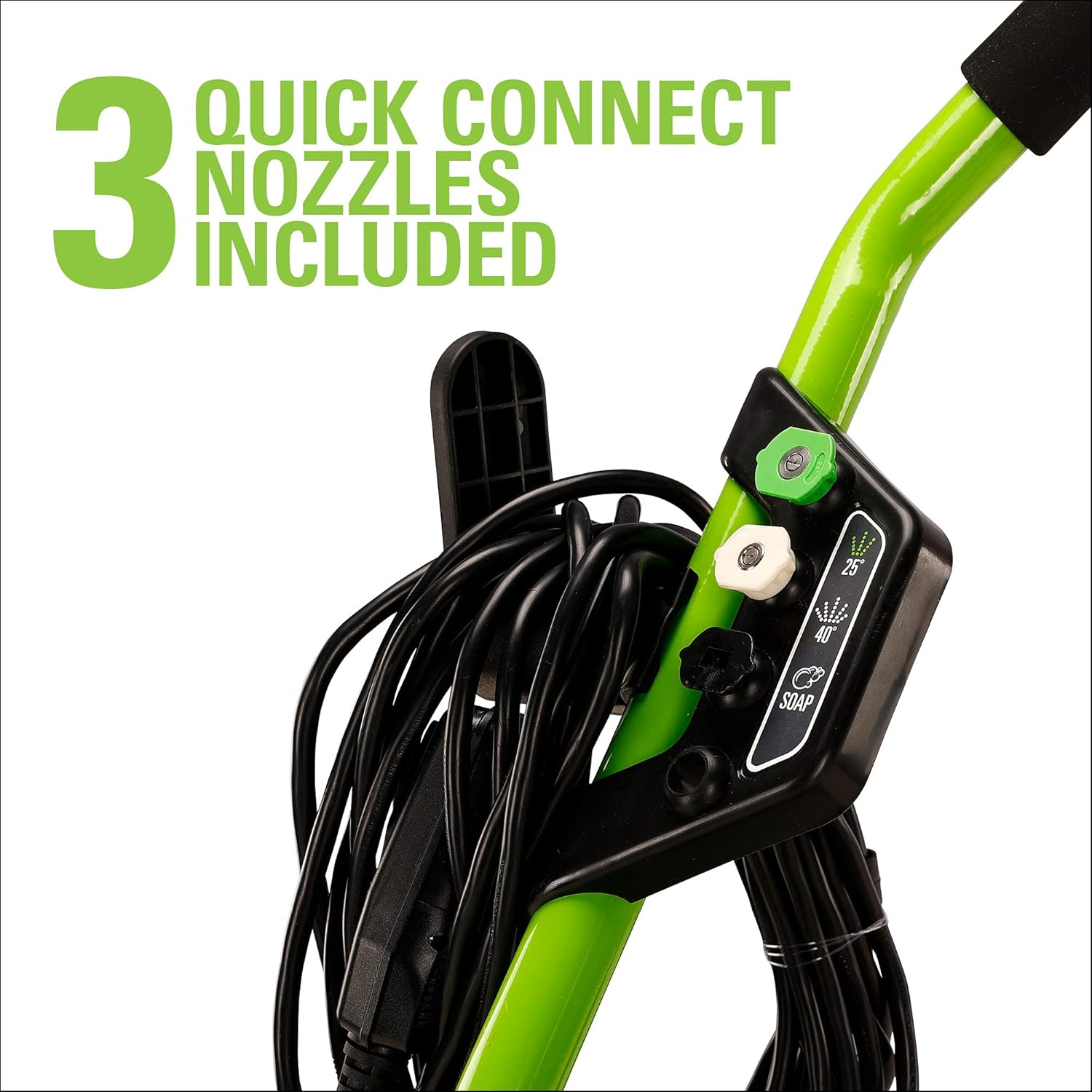 Greenworks 2000 PSI Electric Pressure Washer 13 Amp with Wheels 20 FT Hose 35 FT Cord