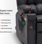 MCombo Dual Motor Power Lift Recliner Chair for Elderly with Heat Massage USB
