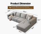 Settab Cloud Modular Sectional Sofa U Shaped Deep Seat Living Room Couch