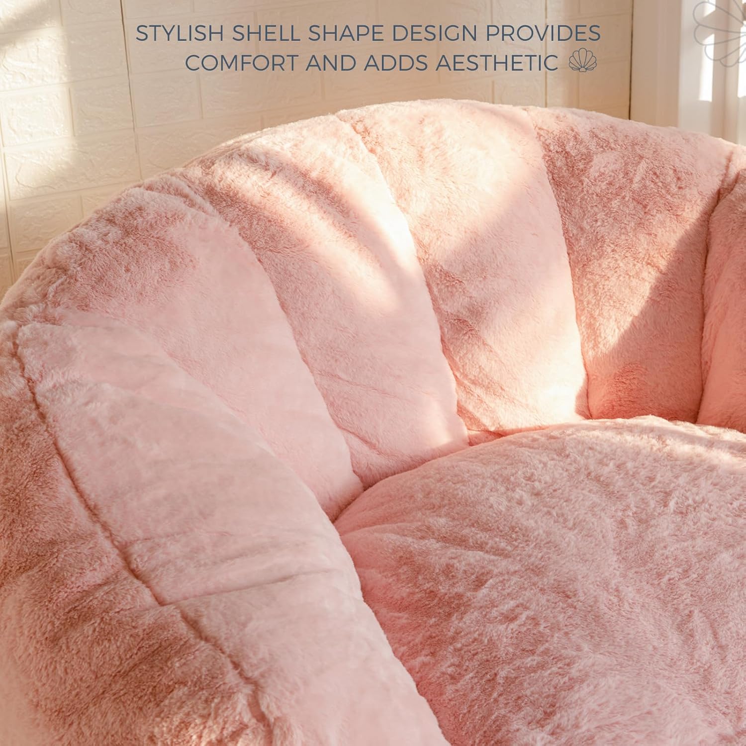 MAXYOYO Giant Bean Bag Chair Oversized Faux Fur Sofa for Adults Kids