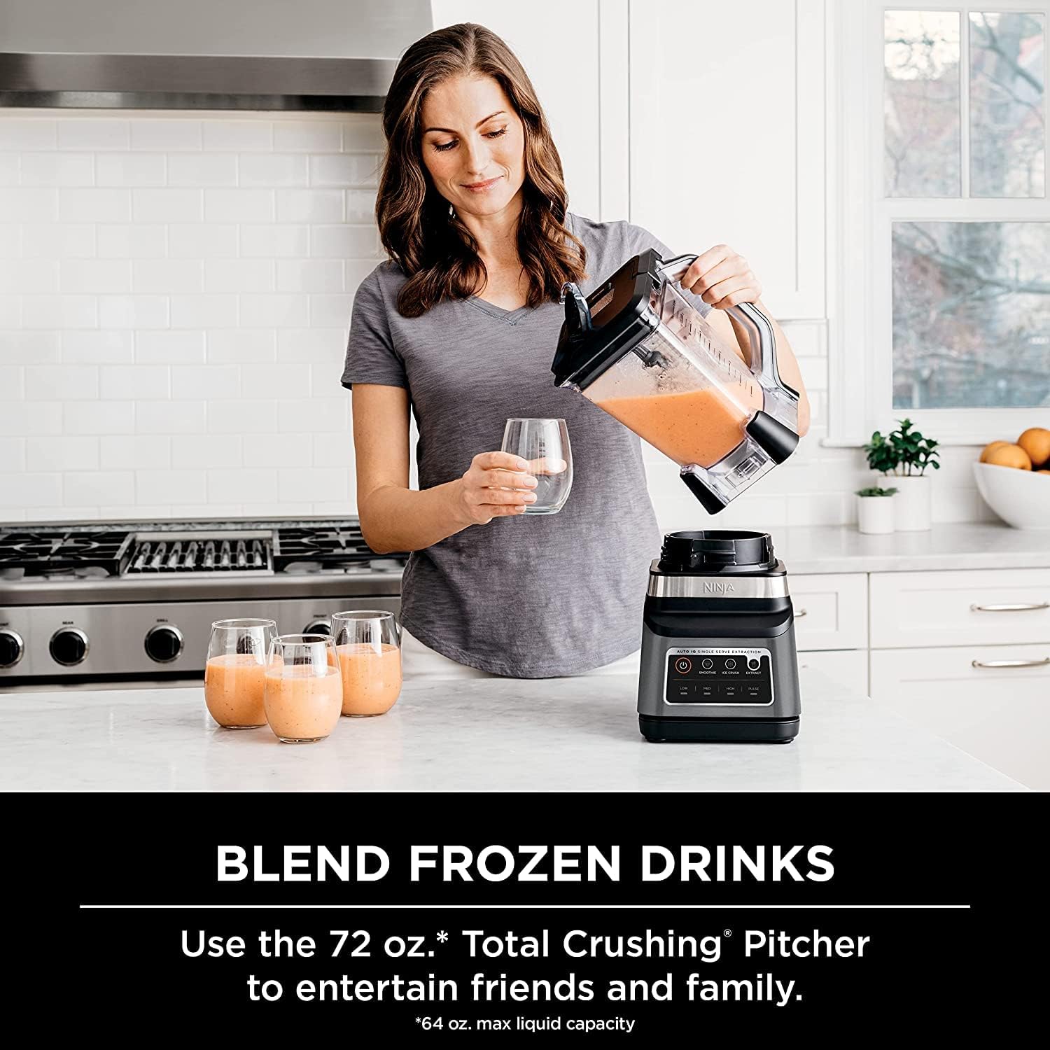 Ninja Blender 1400W High Power Smoothie Maker with 72oz Pitcher Dark Grey