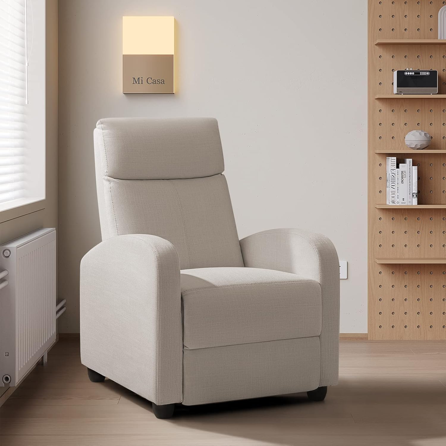 JUMMICO Adjustable Recliner Chair Thick Cushion Home Theater Sofa Living Room