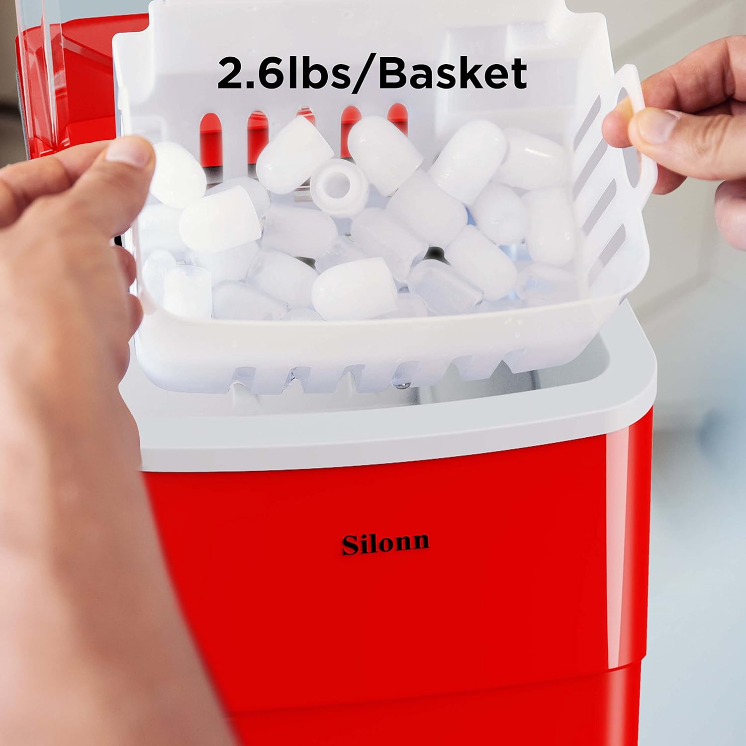 Silonn Nugget Ice Maker Countertop 33lbs Daily Soft Chewable Ice Machine