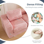 MAXYOYO Bean Bag Sofa with Armrests and Pillows Two Seat Fluffy Floor Couch