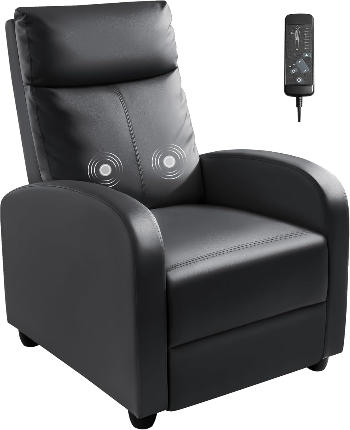 Homall Modern Recliner Chair PU Leather Padded Seat Single Sofa Home Theater