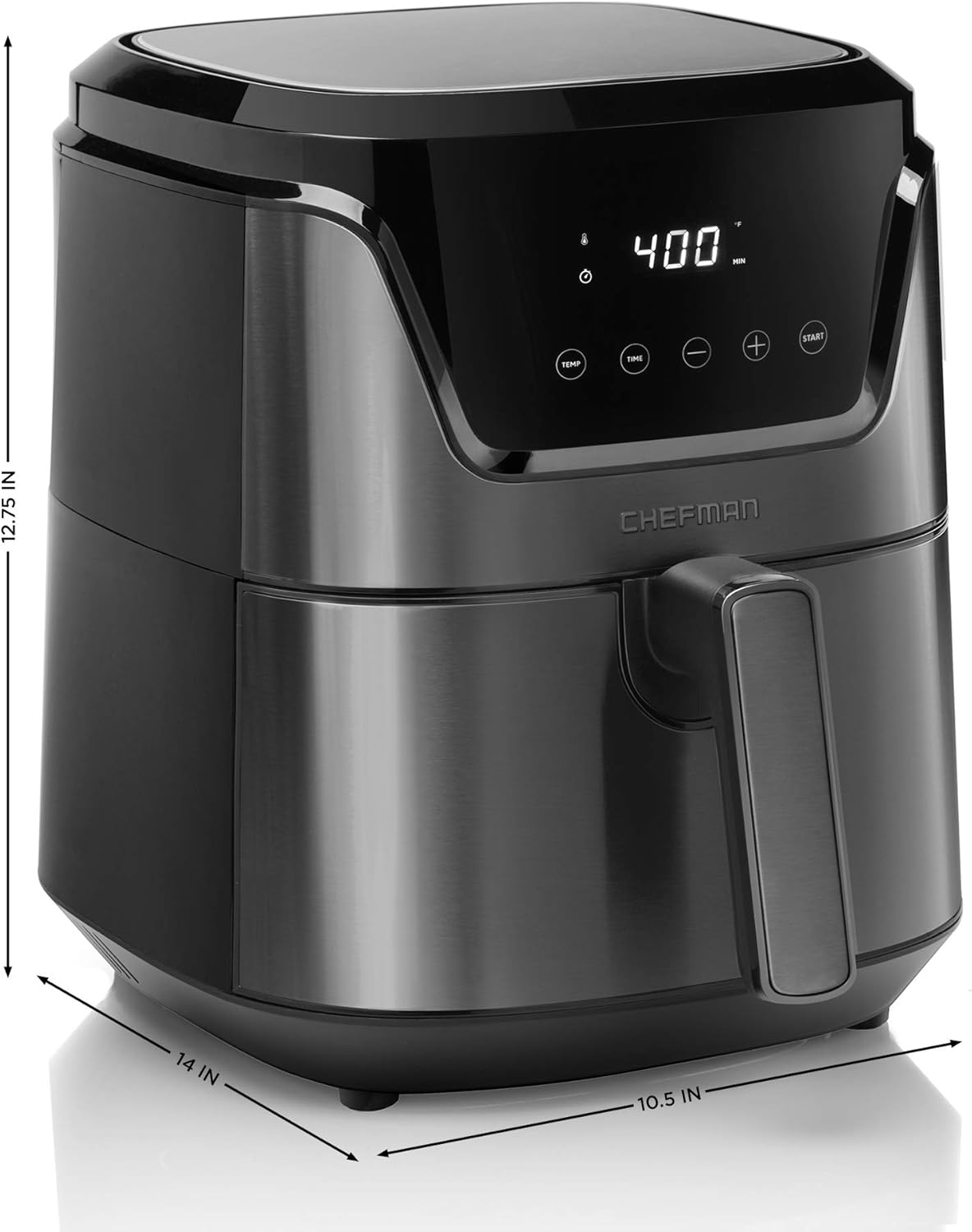 Chefman 6 Quart Dual Basket Air Fryer Oven Digital Nonstick Dishwasher Safe