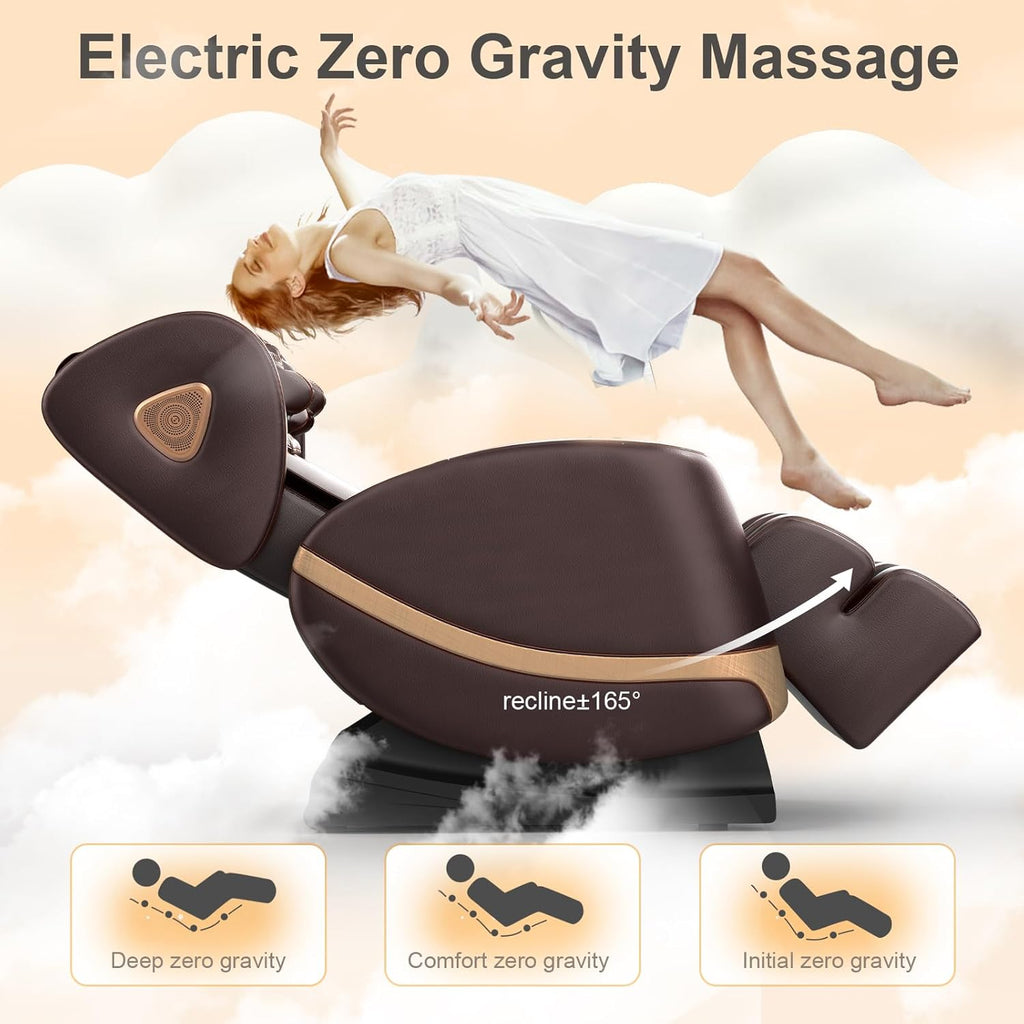 FURNIMAT Full Body Massage Chair Zero Gravity with Heat Foot Massage Bluetooth