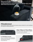 HANXIN Cloud Sectional Sofa L Shape Chaise Deep Seat Modular Living Room Couch