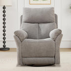 ANJ Swivel Rocker Recliner Chair Manual Fabric Small Space