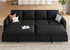HONBAY Modular Sectional Sleeper Sofa L Shaped Couch with Pull Out Bed