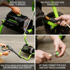 Greenworks 2000 PSI Electric Pressure Washer 13 Amp with Wheels 20 FT Hose 35 FT Cord