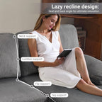 VINGLI 110 Sectional Couch U Shaped Sofa Set with Double Chaise Chenille Fabric