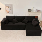 Afuson Boneless Sectional Sofa L Shape Deep Seat Cloud Couch Living Room