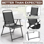 Vongrasig 6 Piece Folding Patio Dining Set Outdoor Table with 4 Chairs Umbrella