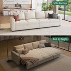 HONBAY Modular Sectional Sleeper Sofa L Shaped Couch with Pull Out Bed
