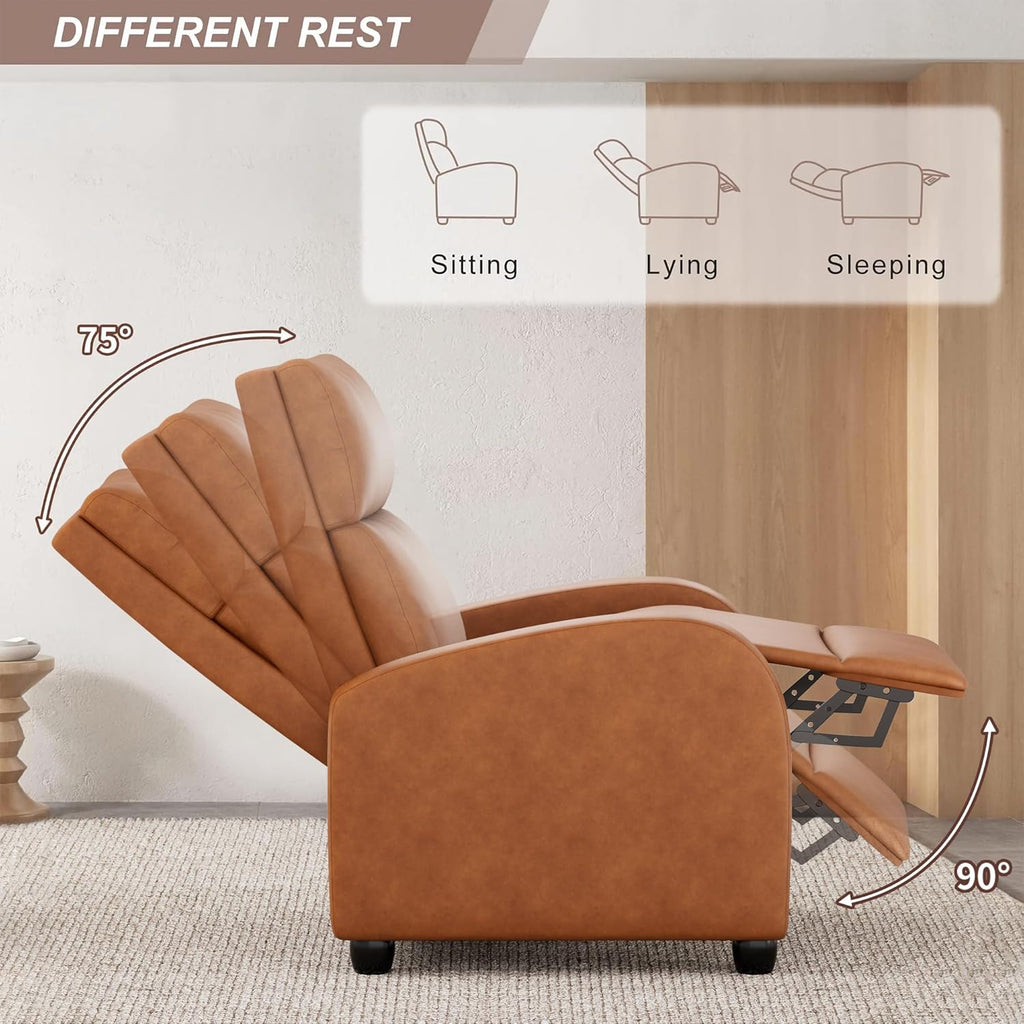 JUMMICO Adjustable Recliner Chair Home Theater Sofa with Thick Cushion