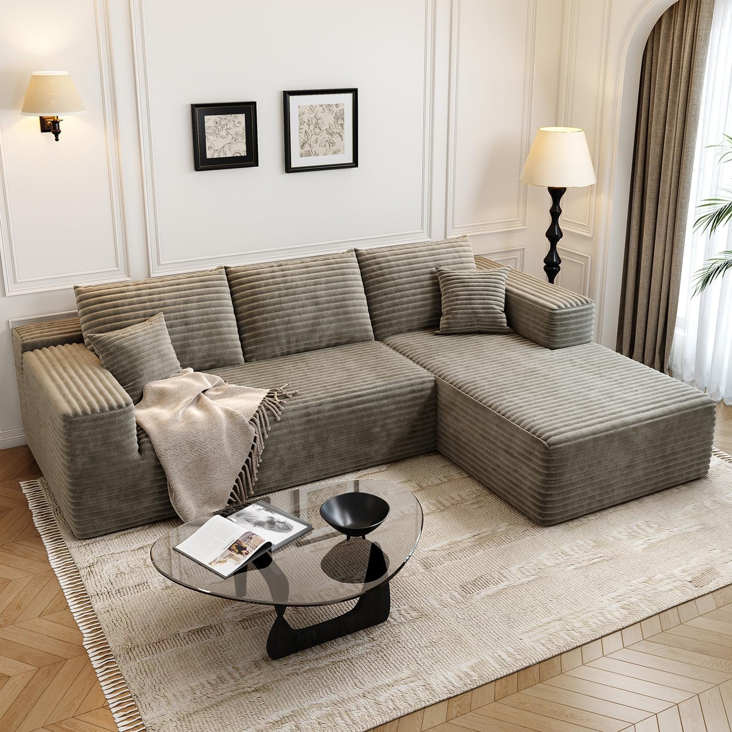 Settab Cloud Modular Sectional Sofa U Shaped Deep Seat Living Room Couch