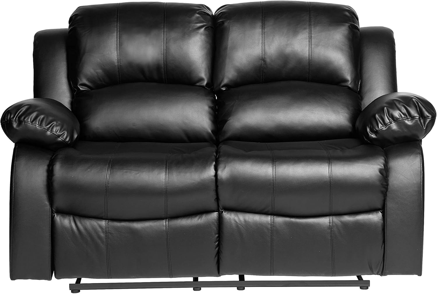 Lexicon Loveseat Recliner Double Sofa Manual Pull Tab Faux Leather Living Room