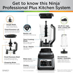 Ninja Blender 1400W High Power Smoothie Maker with 72oz Pitcher Dark Grey