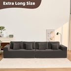 Afuson Boneless Sectional Sofa L Shape Deep Seat Cloud Couch Living Room