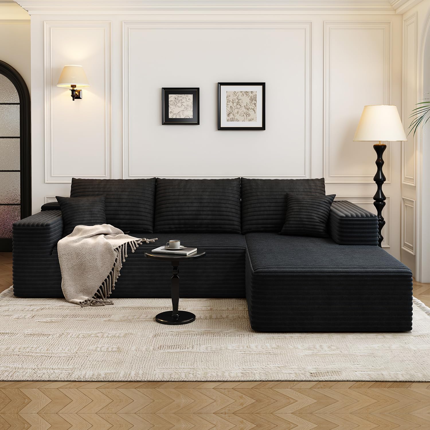 Settab Cloud Modular Sectional Sofa U Shaped Deep Seat Living Room Couch