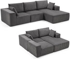 Weture 108" Modular Sectional Sofa Deep Seat Cloud L-Shape Couch with Chaise