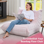 Hobestluk Giant Bean Bag Chair Memory Foam Faux Fur Sofa for Living Room