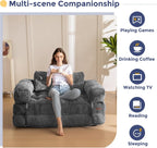 MAXYOYO L Shaped Folding Sofa Bed Convertible Sleeper with Pillow Armrest