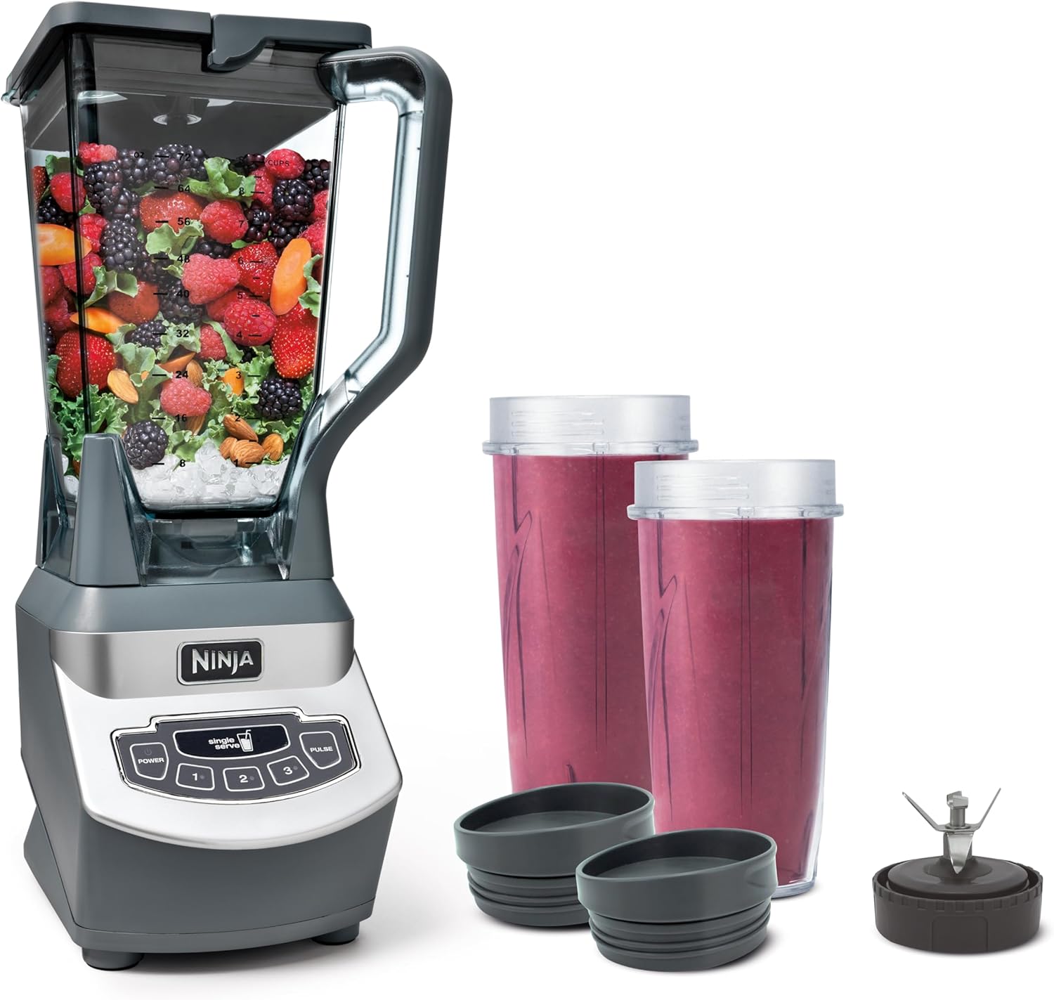 Ninja 1000W Countertop Blender Total Crushing Smoothie and Ice Blender 72oz Black & Grey