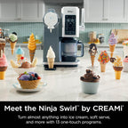 Ninja Swirl Ice Cream and Soft Serve Maker 13 in 1 Machine for Sorbet Milkshake Yogurt