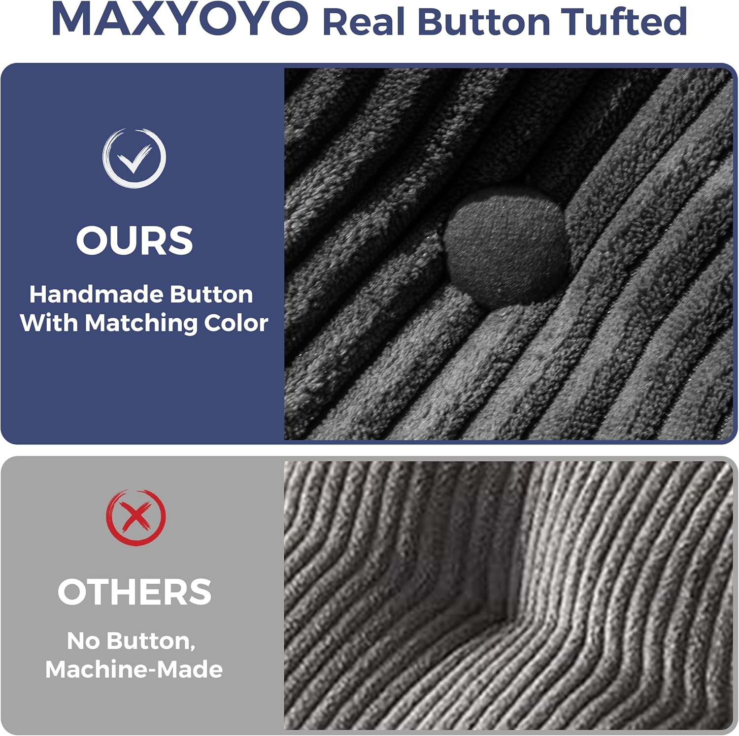 MAXYOYO L Shaped Folding Sofa Bed Convertible Sleeper with Pillow Armrest