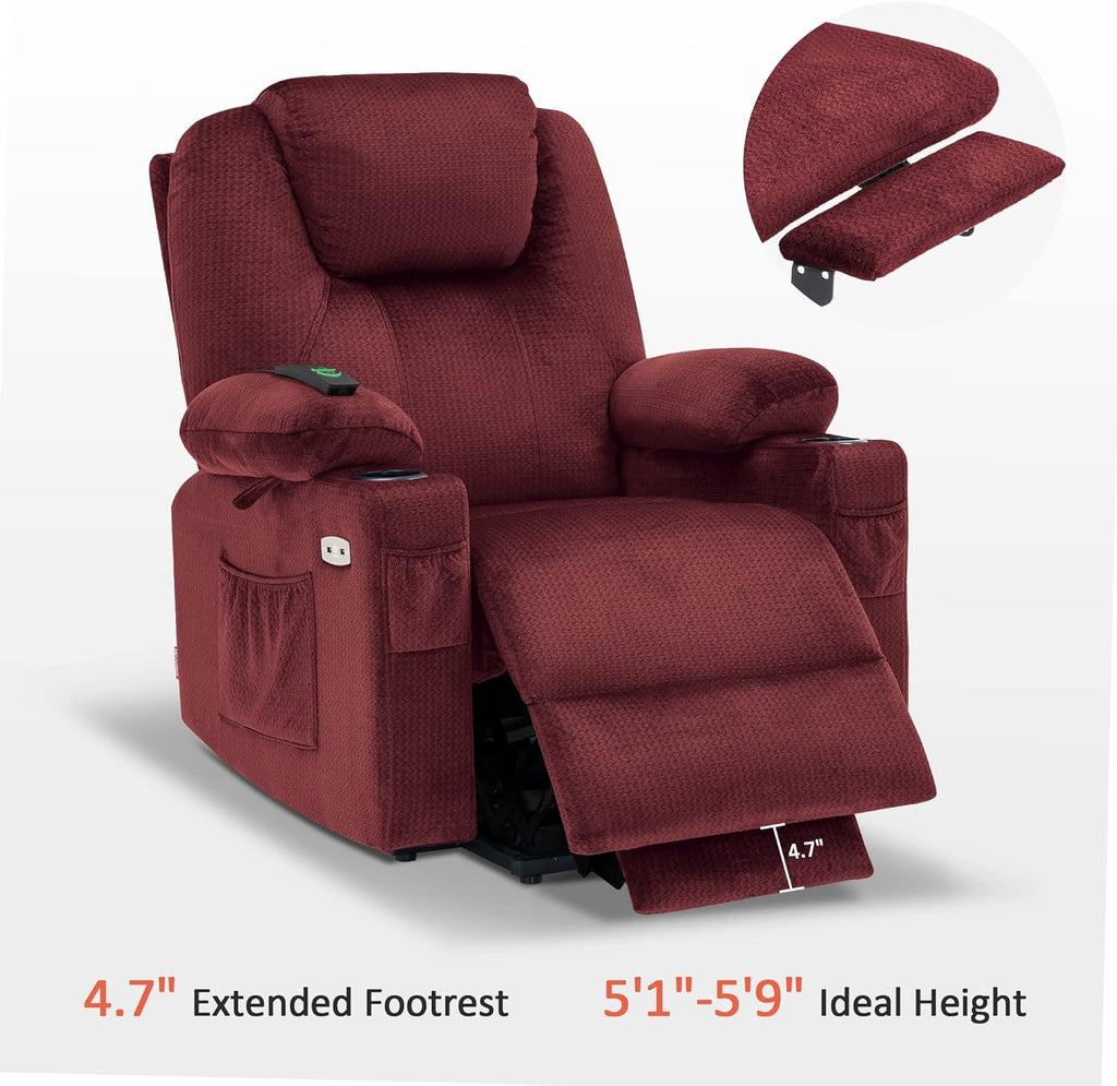 MCombo Power Lift Recliner Chair for Elderly with Heat Massage USB Cup Holders