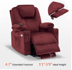 MCombo Power Lift Recliner Chair for Elderly with Heat Massage USB Cup Holders