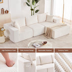 Weture 108" Modular Sectional Sofa Deep Seat Cloud L-Shape Couch with Chaise