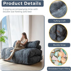 MAXYOYO Folding Sofa Bed Convertible Sleeper Chair with Pillow