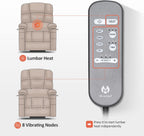 MCombo Large Power Lift Recliner Chair with Dual Motor Massage Heat Faux Leather