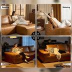 ovios Cloud Sectional Couch with L Shape Chaise Modern Modular Sofa