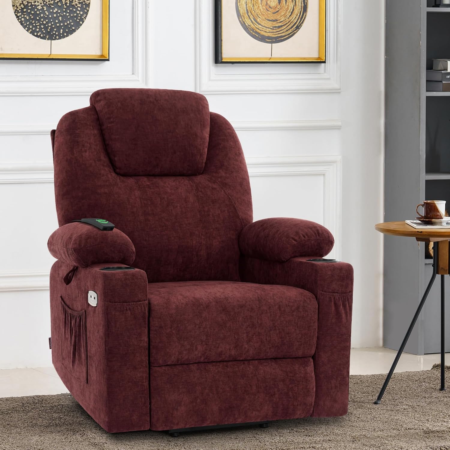 MCombo Power Lift Recliner Chair for Elderly with Heat Massage USB Cup Holders