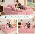 Afuson Boneless Sectional Sofa L Shape Deep Seat Cloud Couch Living Room