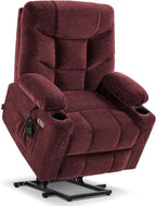MCombo Power Lift Recliner Chair for Elderly with Extended Footrest Fabric