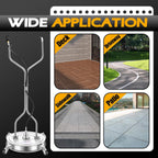 LidoDola 14 Inch Pressure Washer Surface Cleaner with Wheels for Concrete Patio Deck