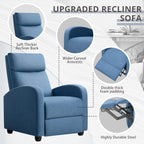 JUMMICO Adjustable Recliner Chair Thick Cushion Home Theater Sofa Living Room