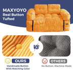 MAXYOYO L Shaped Folding Sofa Bed Convertible Sleeper with Pillow Armrest