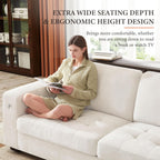 Ihanherry U Shaped Modular Sectional Sofa 5 Seat with 2 Ottomans Chenille
