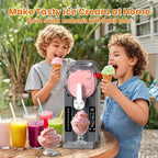 BKPPM Slushie Machine Soft Serve Ice Cream Maker 6 Presets LED Auto Clean