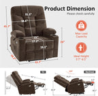 MCombo Power Lift Recliner Chair for Elderly with Extended Footrest Fabric