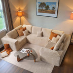 ovios Cloud Sectional Couch with L Shape Chaise Modern Modular Sofa