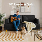 Loveseat Sofa Couch USB Ports 2 Seater Deep Seating Small Couch
