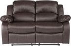 Lexicon Humphreys Loveseat Recliner Double Reclining Sofa Faux Leather